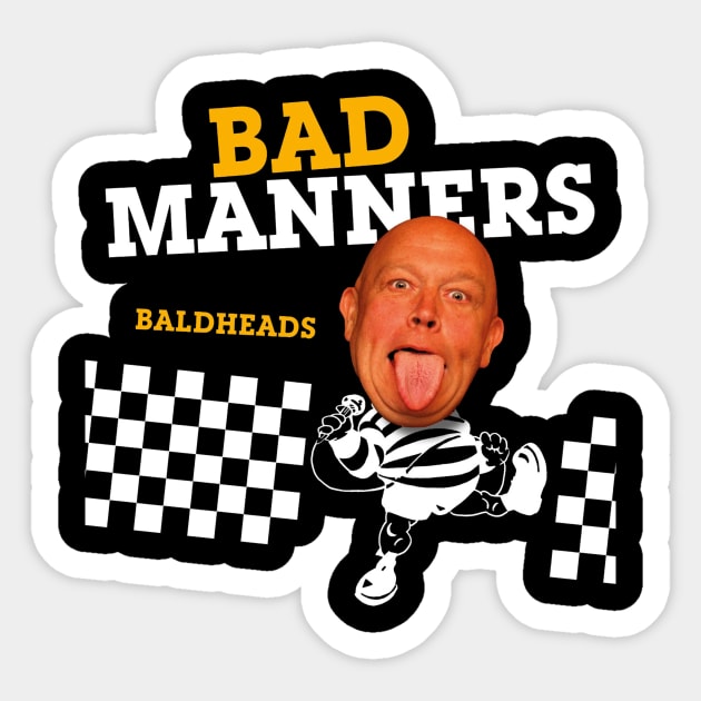 Bad Manners Baldheads Sticker by Its Mehitako